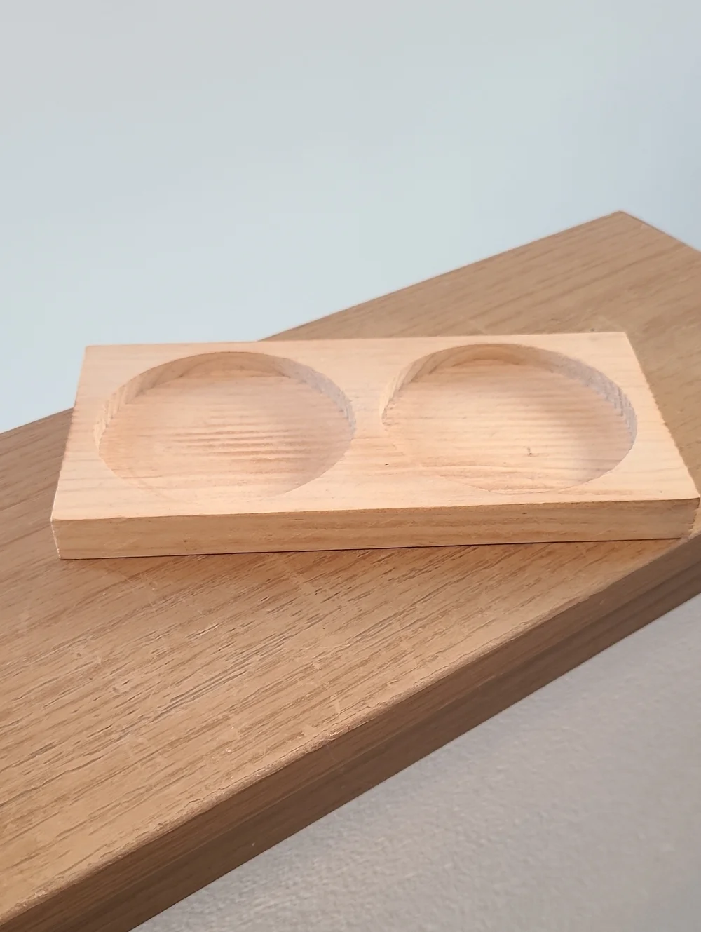 Rae Dunn Clear Glass Bathroom Jars with Natural Wood Lids